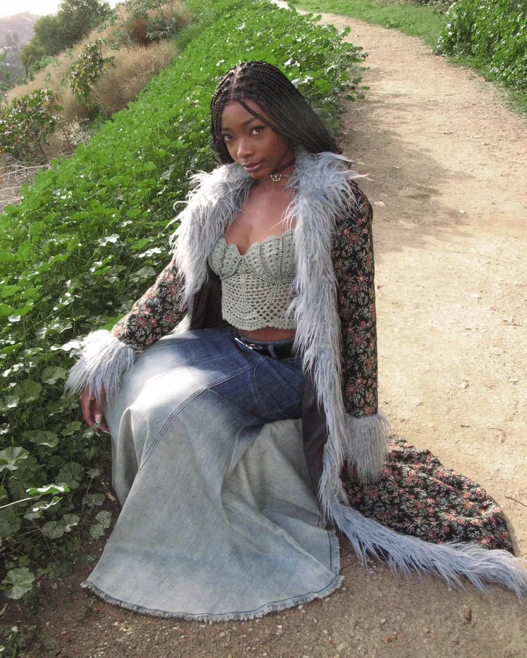 Current Mood Dip Dye Mermaid Denim Maxi Skirt - Light Blue – Dolls