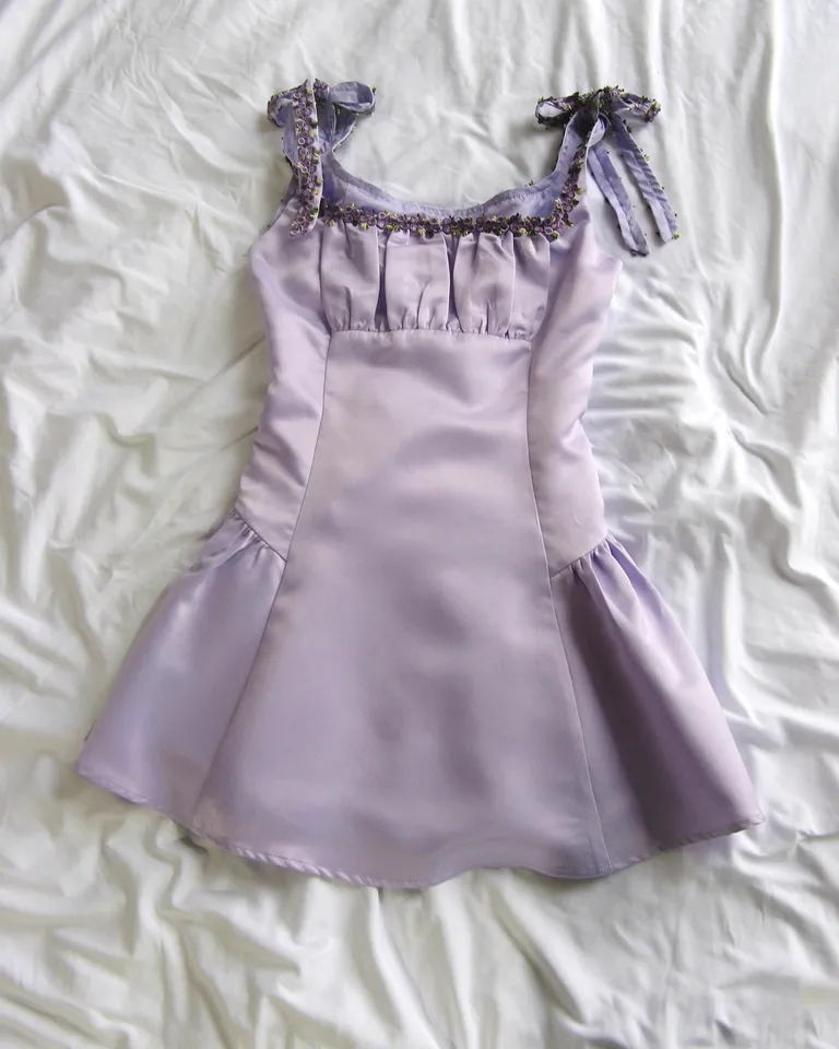 Sugar Thrillz Lace Up Mini Dress - Light Purple  Dolls Kill