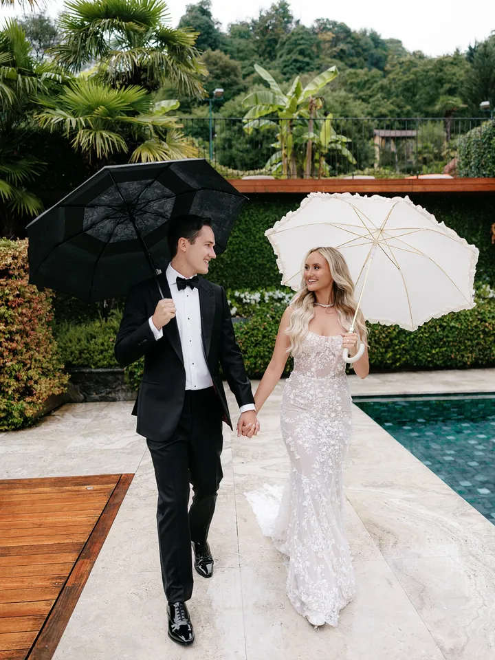 Catalina | Flower Embroiled Spaghetti Strap Mermaid Wedding Dress