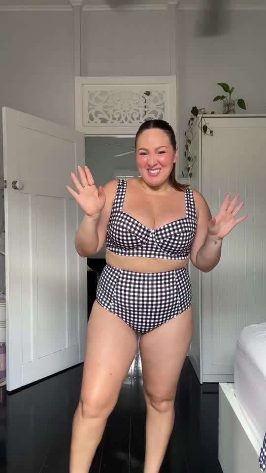 Bikini Rachel Pally 'Cindy' - Noir Motif Gingham (vichy) - Taille S - Neuf Avec étiquettes