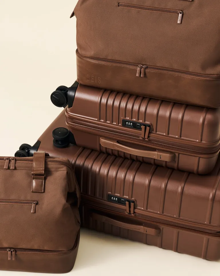 The Small Carry-On Roller in Beige