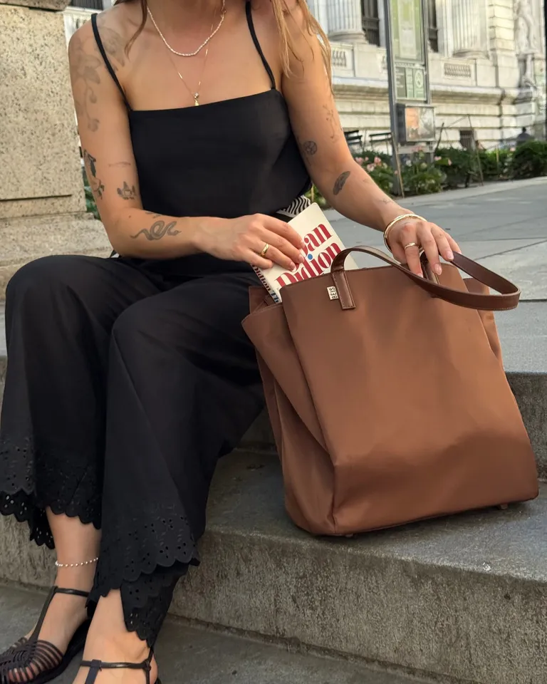 The Small Carry-On Roller in Beige