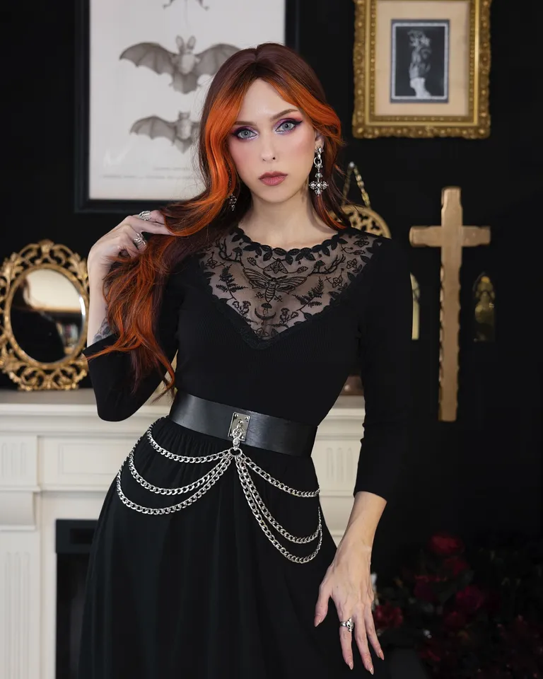 Chain Draped Belt – by Midnight Hour Detachable Goth Chain Waist