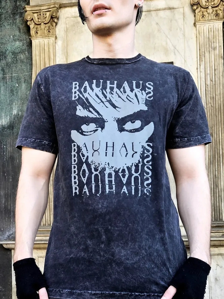 Bauhaus Kick in the Eye T-Shirt – Official Acid Wash Band Tee by
