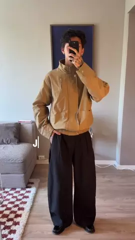 Boxy Zip-Up Stand Collar Worker Bomber Jacket