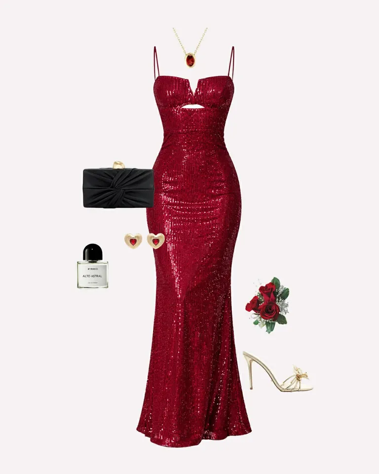 strapless open back dress MUNA DRESS RED