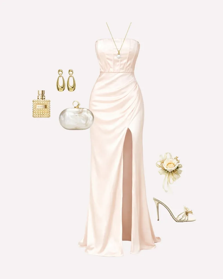 Fleur Maxi Dress - Champagne Thats So Fetch US Fleur Maxi Dress - Champagne Thats So Fetch US