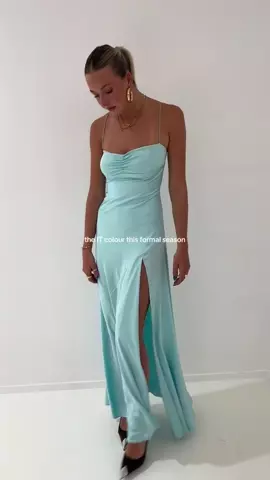 Aqua prom/formal dress inspo  our it colour prediction of the season   #formaldress #promdress