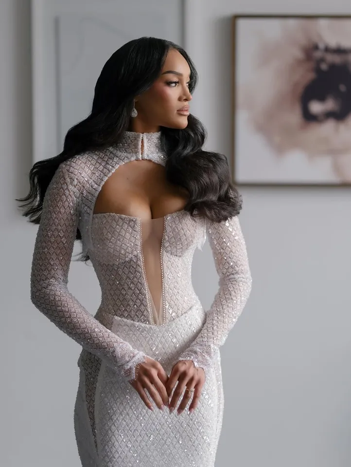 Tokyo | Sequin Sparkly Strapless Corset Wedding Dress